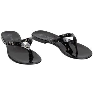 TORY BURCH Women's Studded Jelly Thongs Sandals Flats